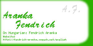 aranka fendrich business card